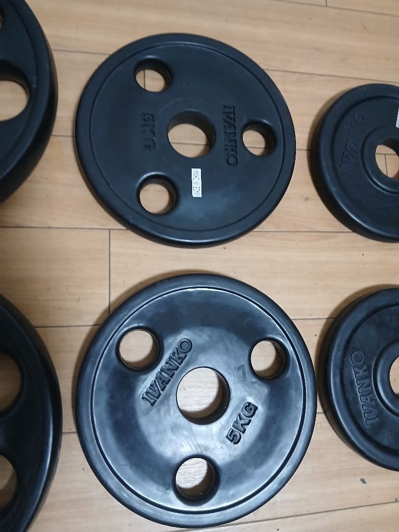 IVANKOイヴァンコ オリンピックプレートセット計107.5kg 穴径50mm