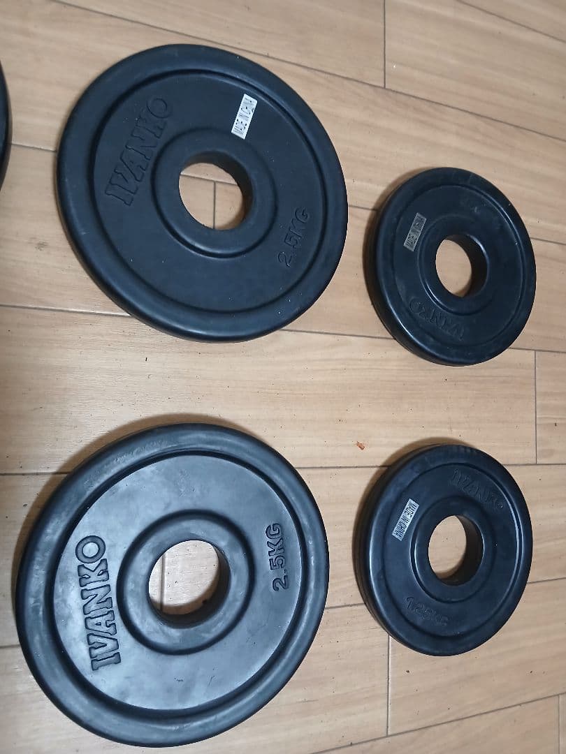 IVANKOイヴァンコ オリンピックプレートセット計107.5kg 穴径50mm