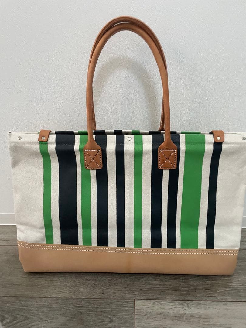 YELLOW LOBSTER ストライプ トートバッグ