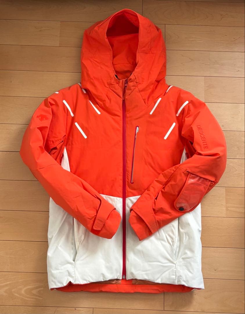 DESCENTE S.I.O.concept スキーウェア L オレンジ／白