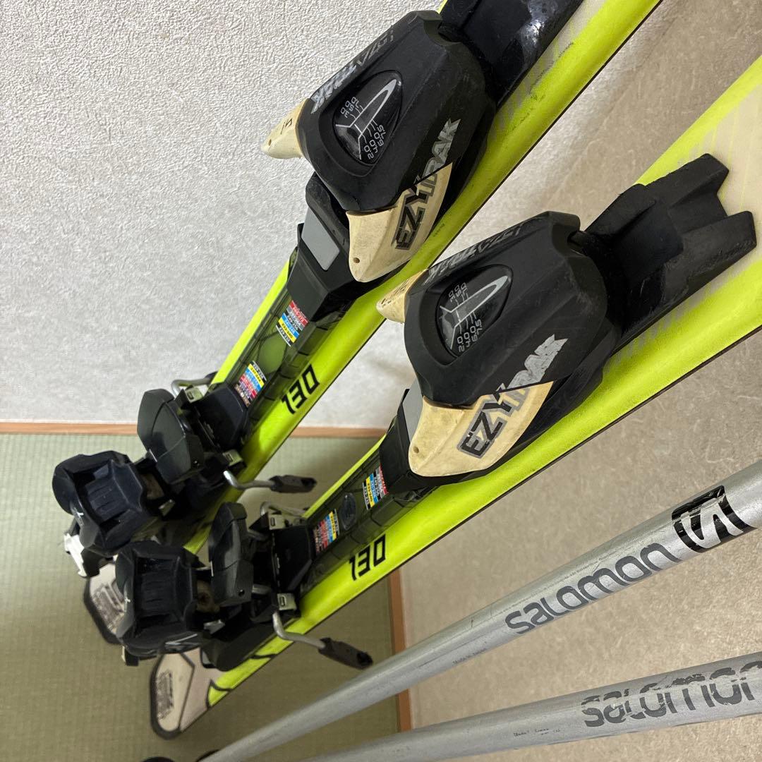 SALOMON サロモン　ジュニアスキー　ポール付き２点セット