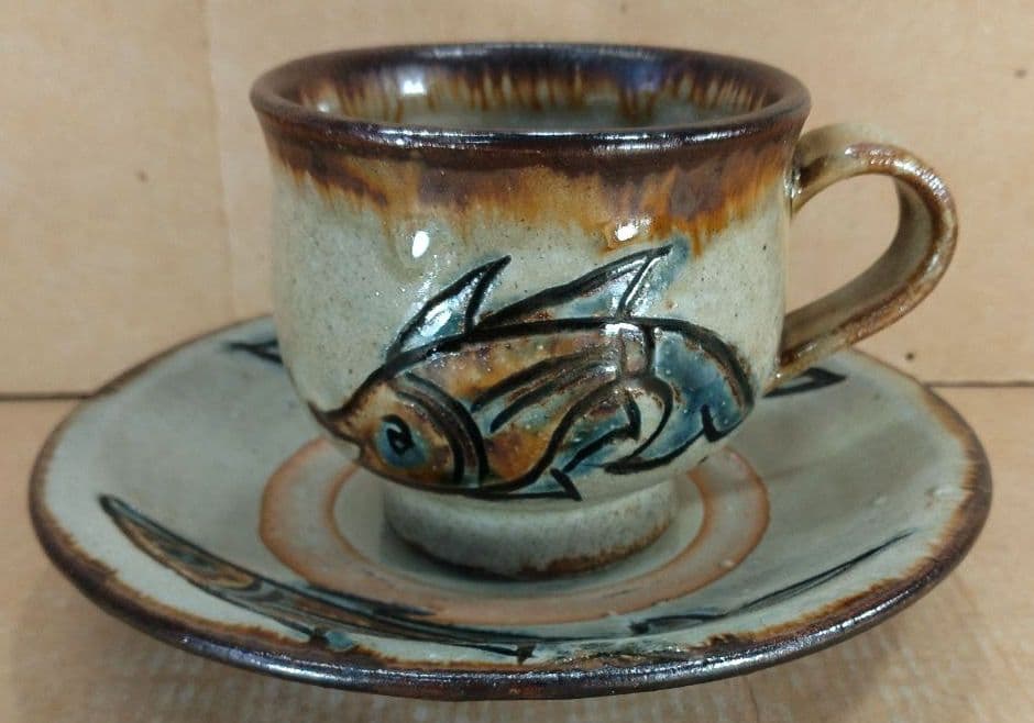 【本物保証】金城次郎 コーヒーカップ 共箱 栞 人間国宝 壷屋焼 やちむん 美品