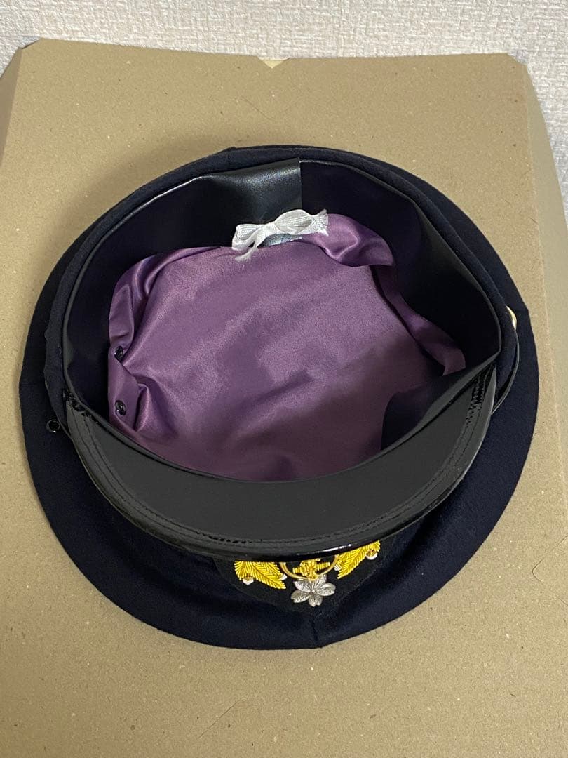 大日本帝国海軍　士官軍帽　制帽　58cm 複製品 日覆付　日本軍