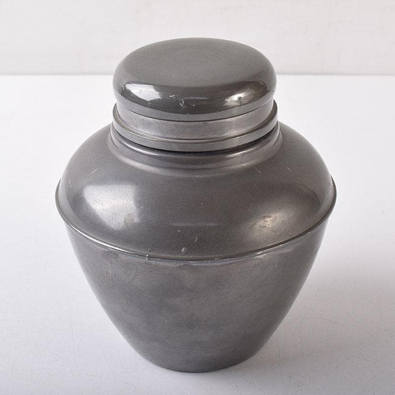煎茶道具　錫製　茶壷　茶心壷　約718g　F　R8746