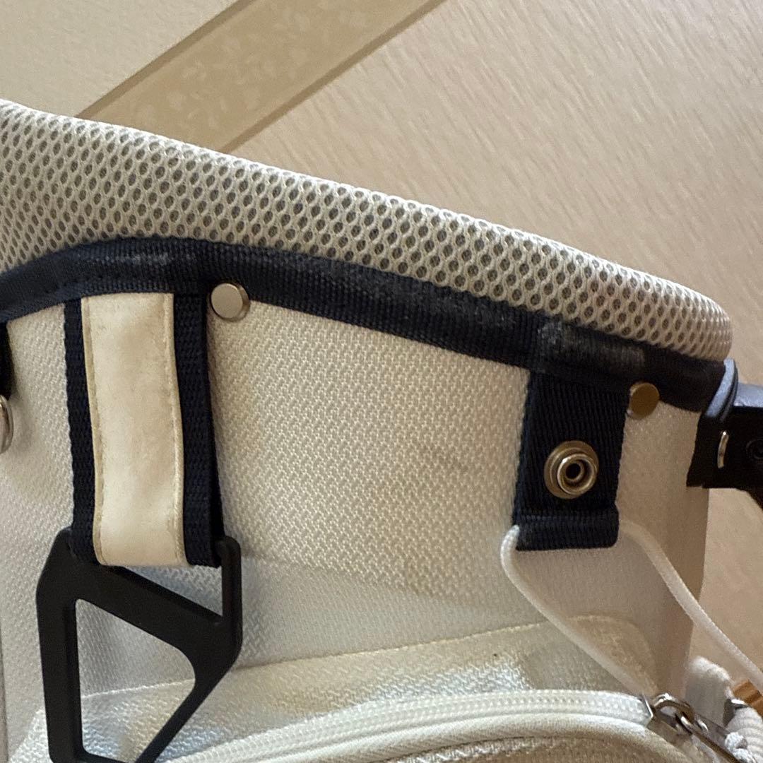 パーリーゲイツゴルフバッグ・キャディバッグ ホワイト　アイアンカバー付き