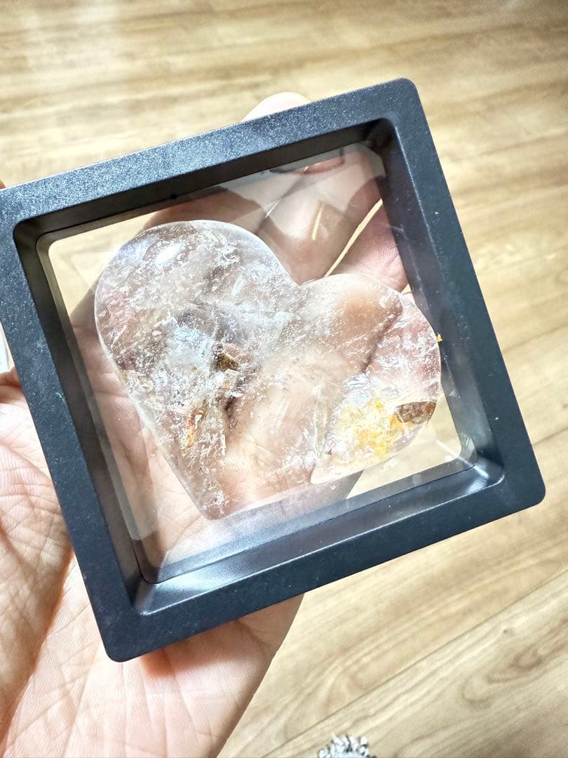 新品まとめ売りヒラヤマハート水晶3点セット格安　虹入り　共生タイプ　送料無料