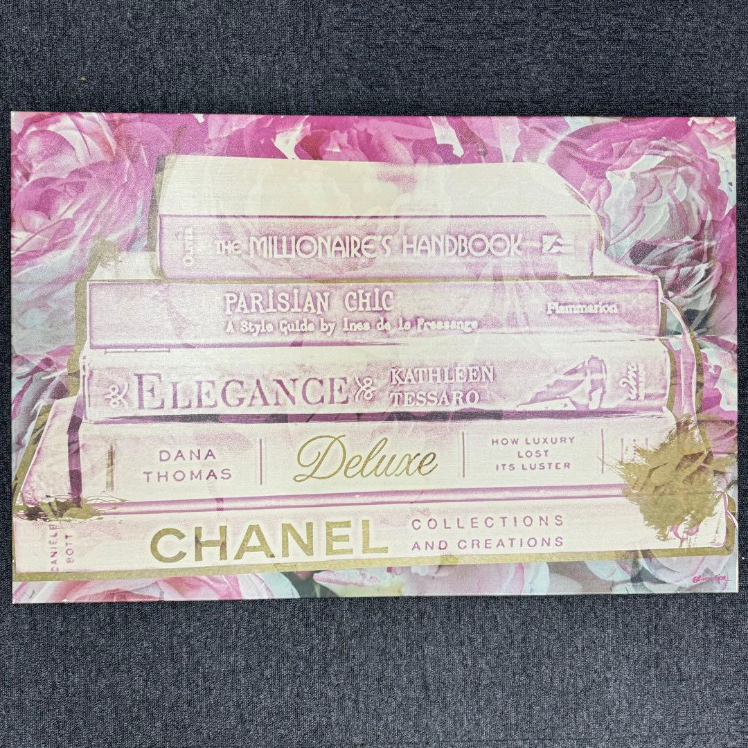 oliver gal キャンバスアート　絵画　CHANEL ピンク　本