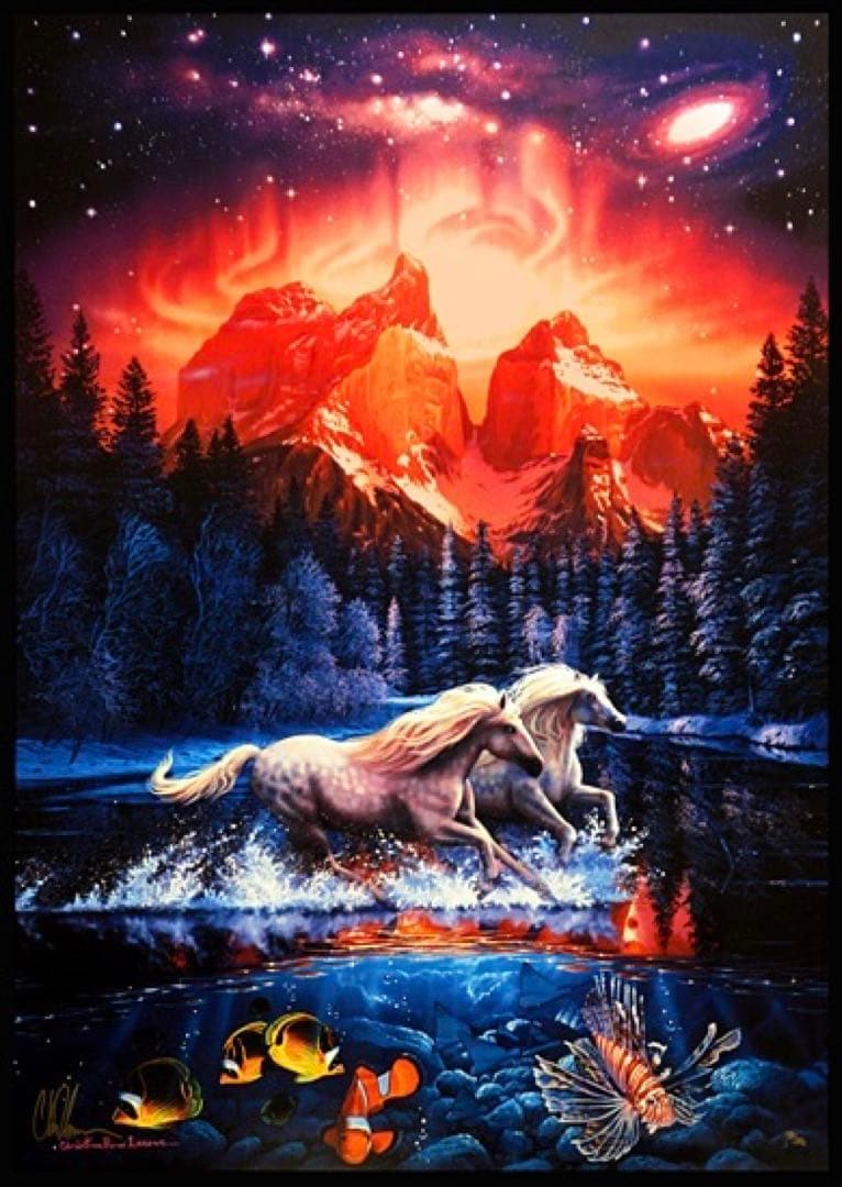 【激レア】ラッセン　イン アナザーワールド　(クリスチャン・ラッセン作)