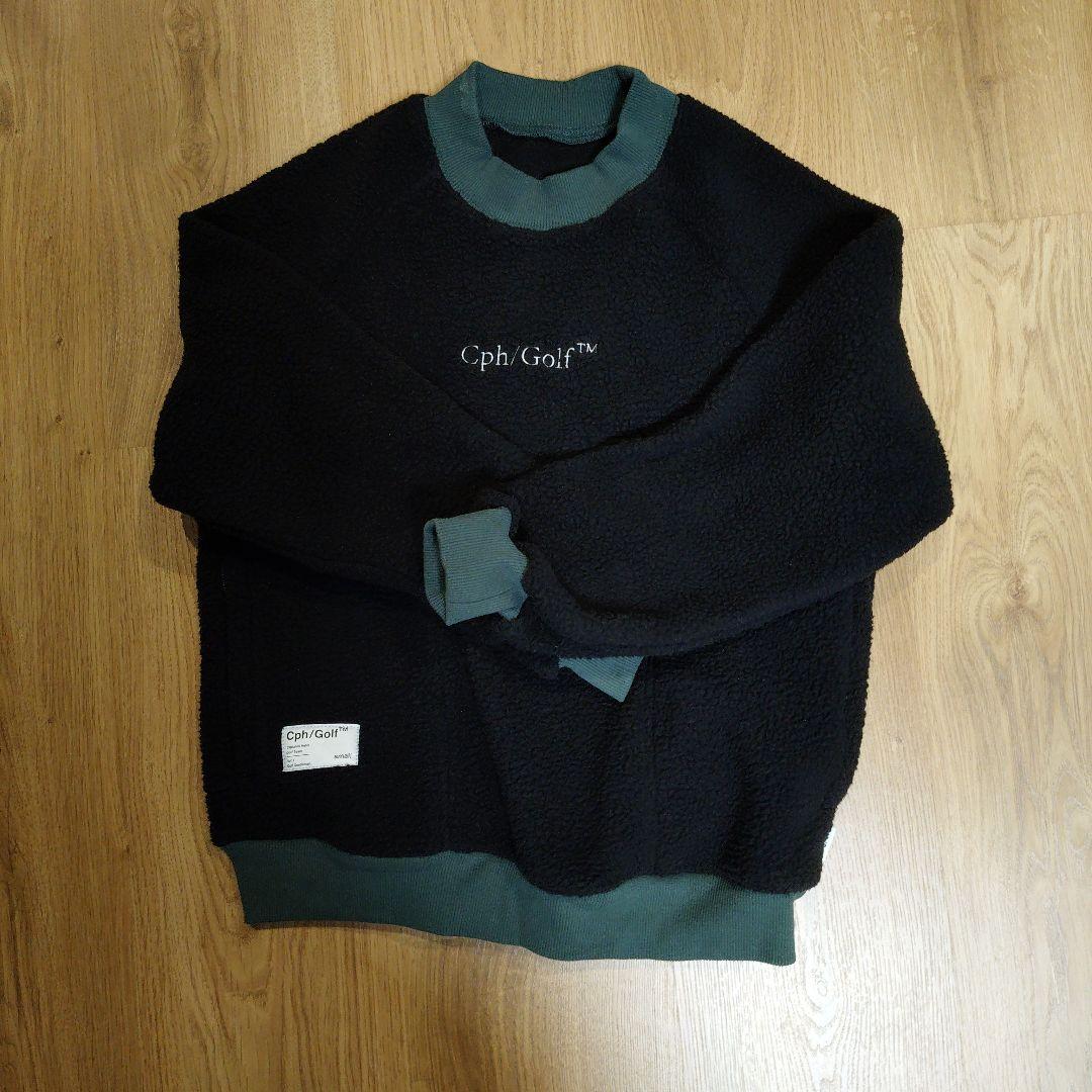 Cph/Golf rufflog フリースセーター サイズSl 黒×緑 試着のみ