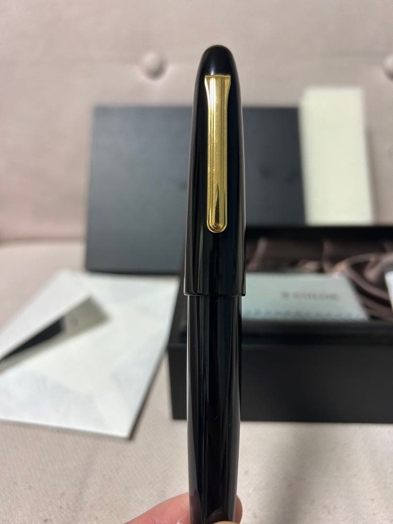 セーラー万年筆 キングプロフィット エボナイト 長刀研ぎ万年筆（中細字）