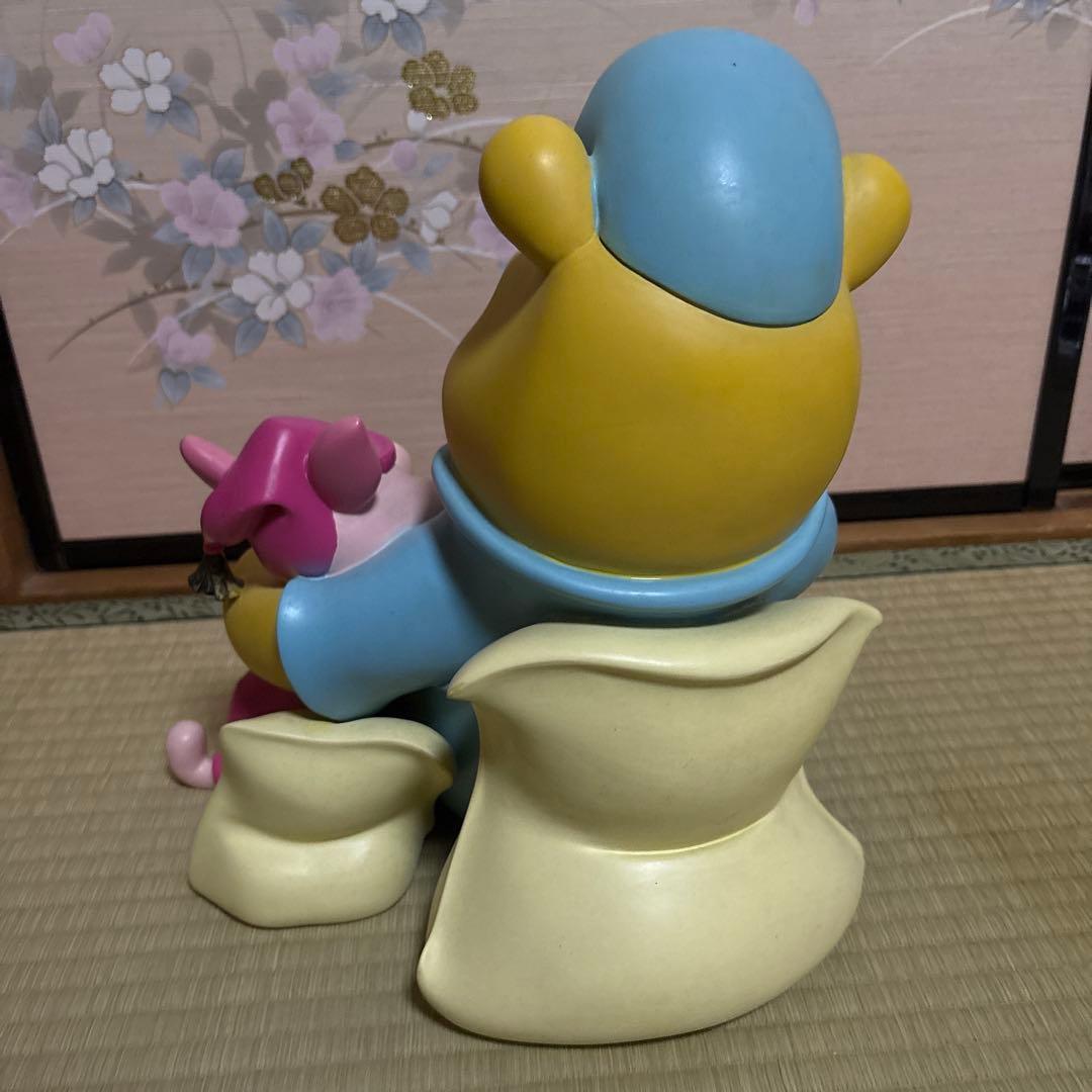 希少　ディズニー くまのプーさん＆ピグレット レトロ　アンティーク　陶器　 置物