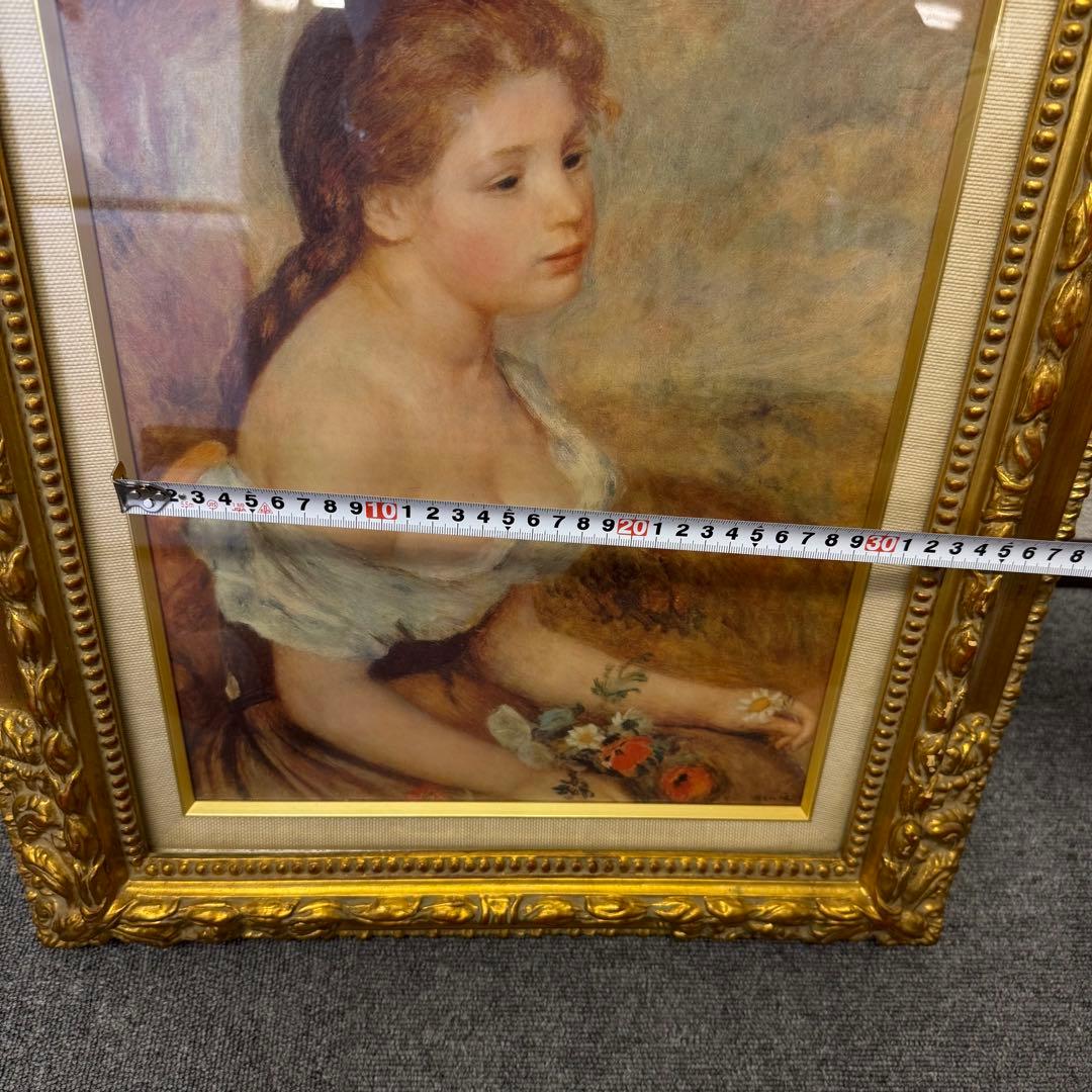 ルノアール RENOIR （1841〜1919）花をもつ少女額縁付