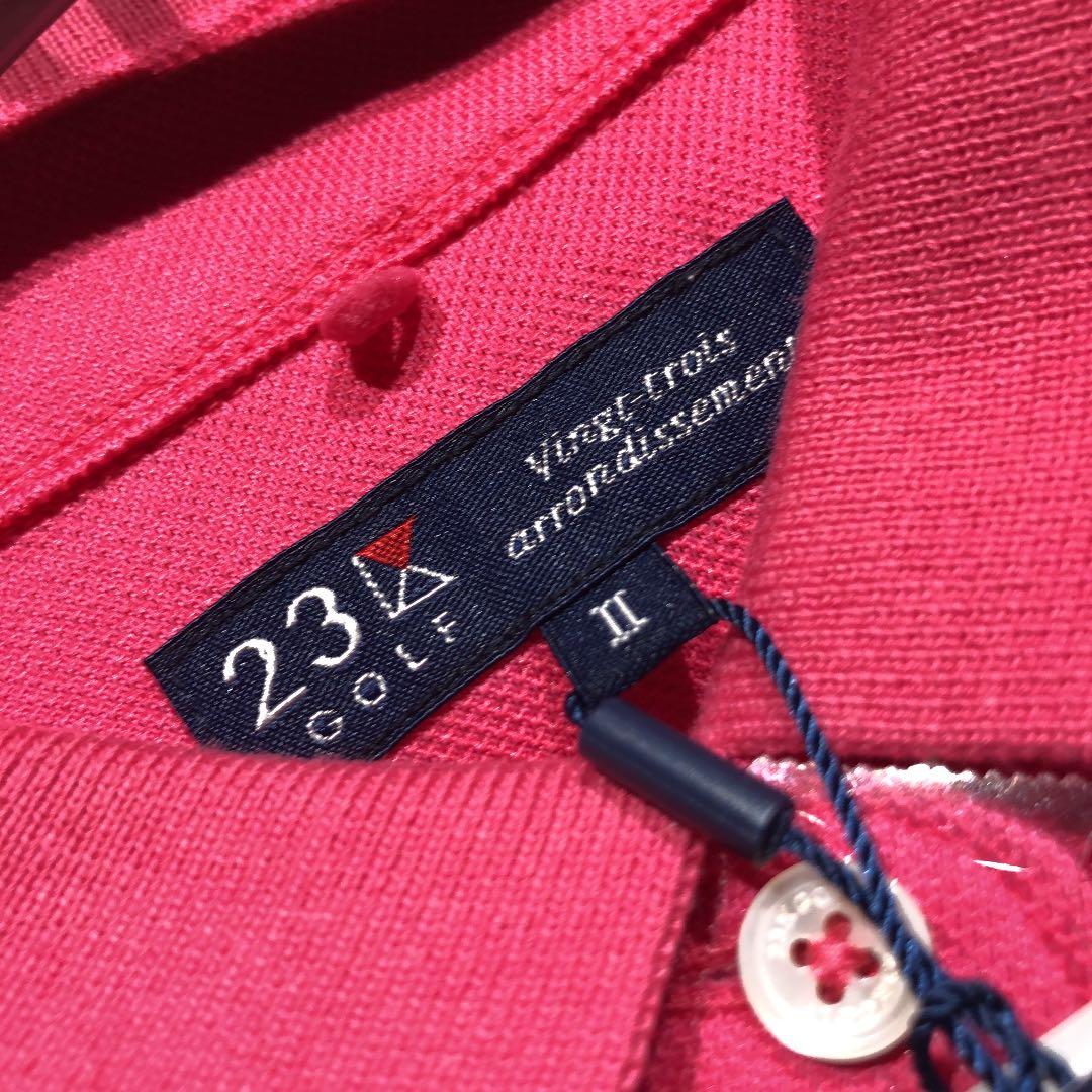 超入手困難 プロ仕様スポンサー契約モデル 新品 23区GOLF ポロシャツ