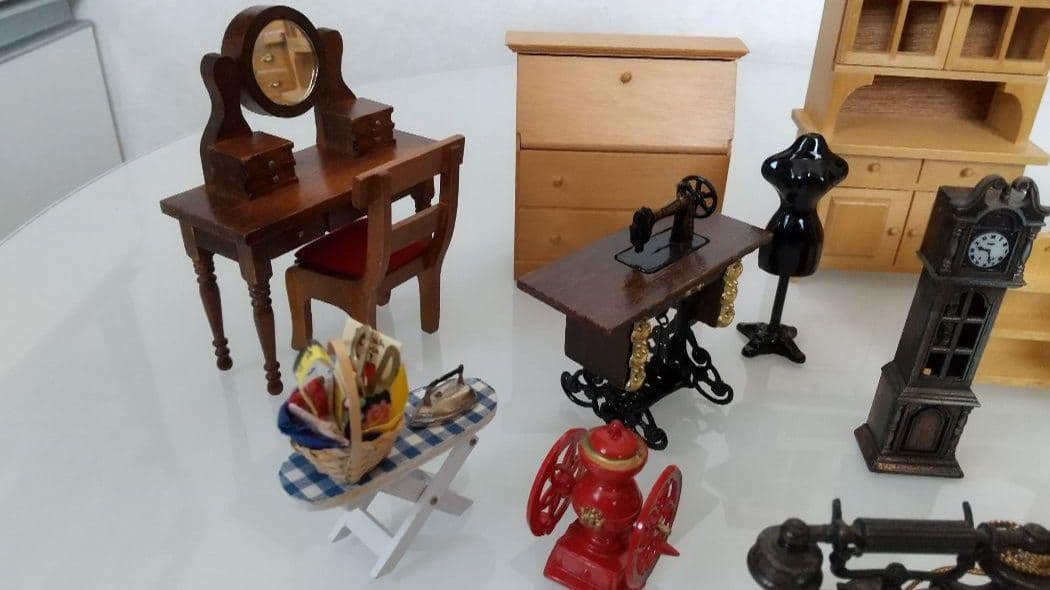 【ヴィンテージ家具】金属製 ミニ ミニチュア 家具 セット インテリア雑貨 小物