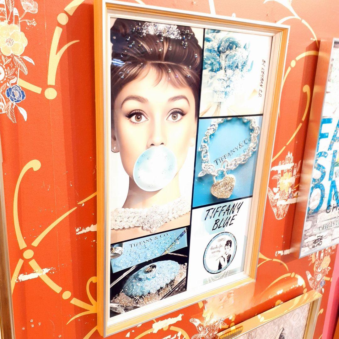 輸入雑貨　天然水晶石　クリスタルアート　ブランドロゴ　『TIFFANY』　宝石