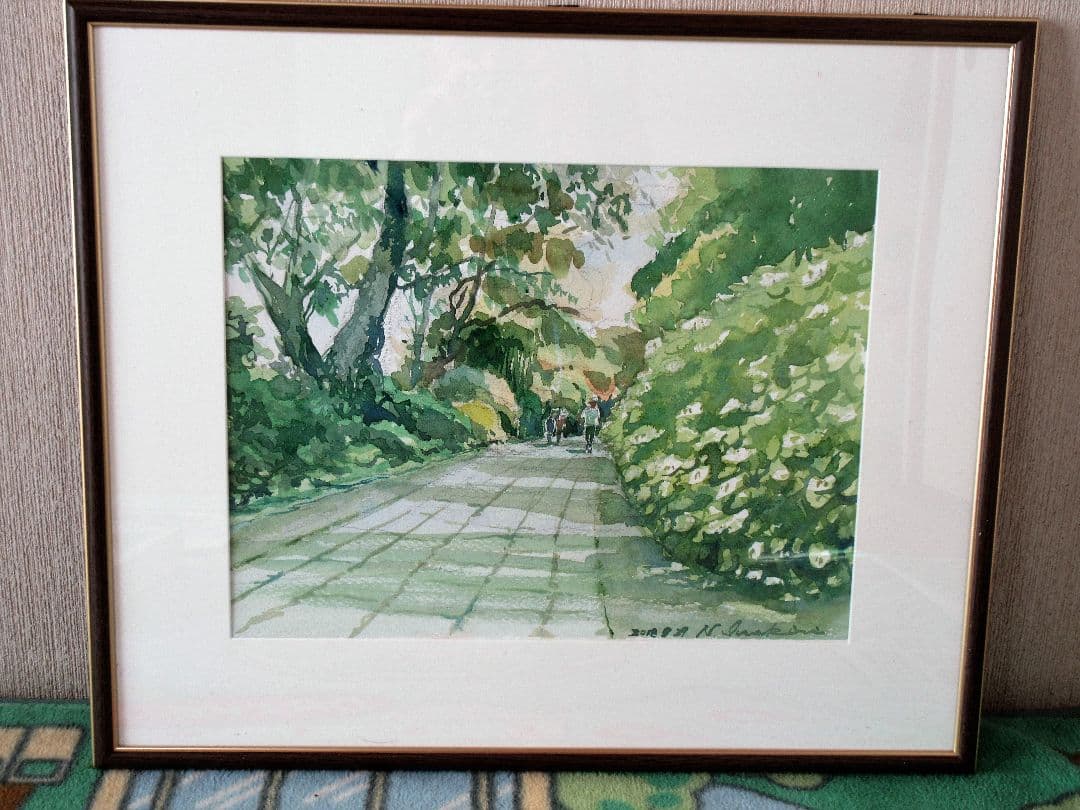 水彩画「紫陽花の咲く頃」