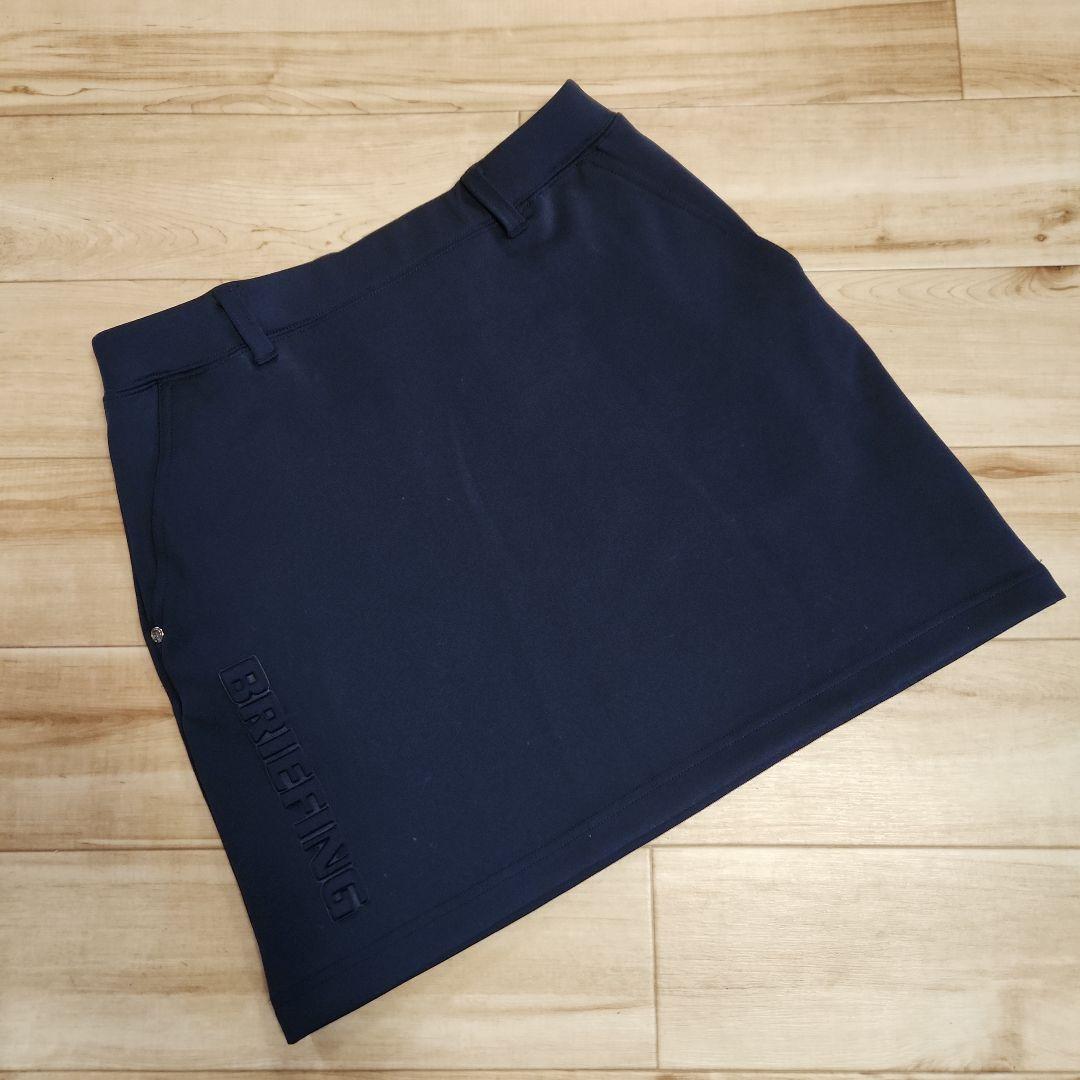 美品✦BRIEFING✦3D LOGO スカート✦ ネイビー✦ S