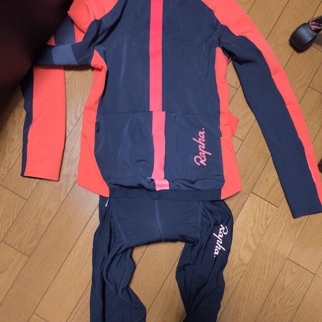 Rapha サイクルジャケット オレンジ/ネイビー　上下セット