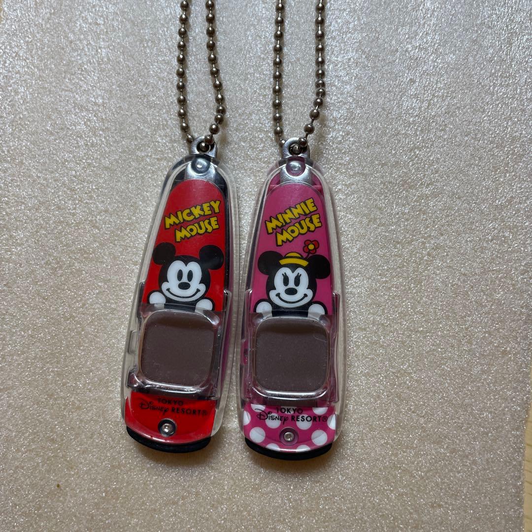 東京ディズニーリゾート　ミッキー ミニー　静電気除去キーチェーン　ペンてる　レア