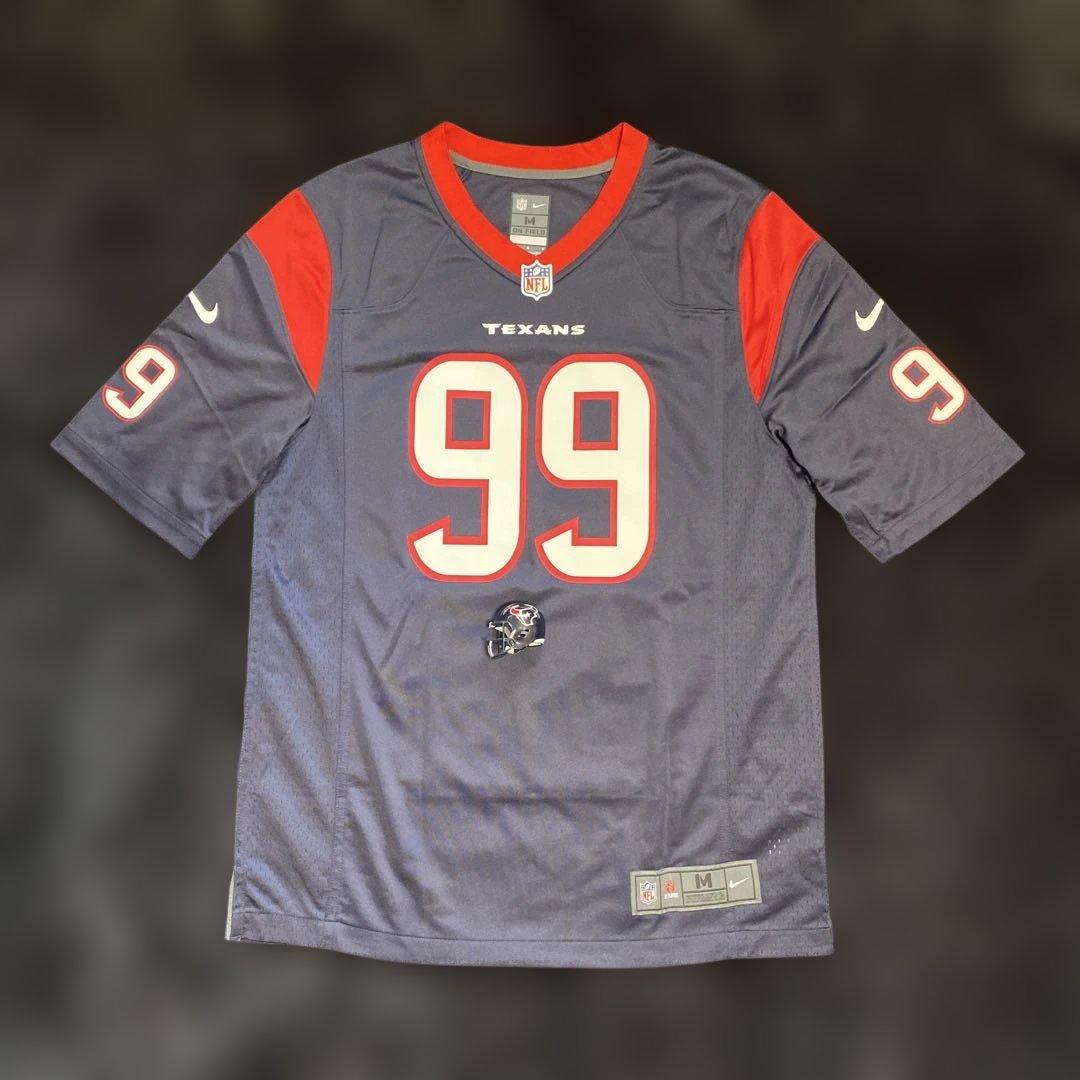 訳有ほぼ未使用 説明必読 NFL テキサンズ JJワット ジャージ ミニヘル付