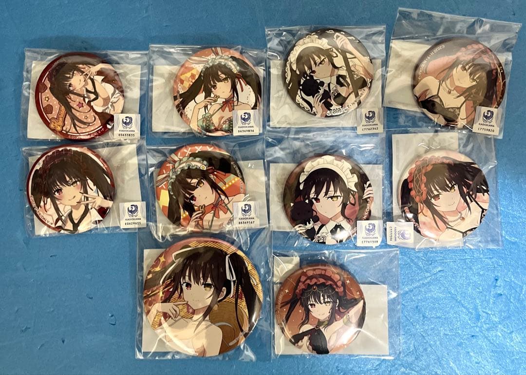 デート•ア•ライブ　くじ引き堂　くじコレ　時崎狂三　缶バッジ　10種セット