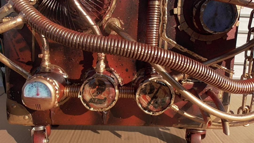 旅行鞄 個性的 ドール 収納 インダストリアル スチームパンク ブレーキレバー