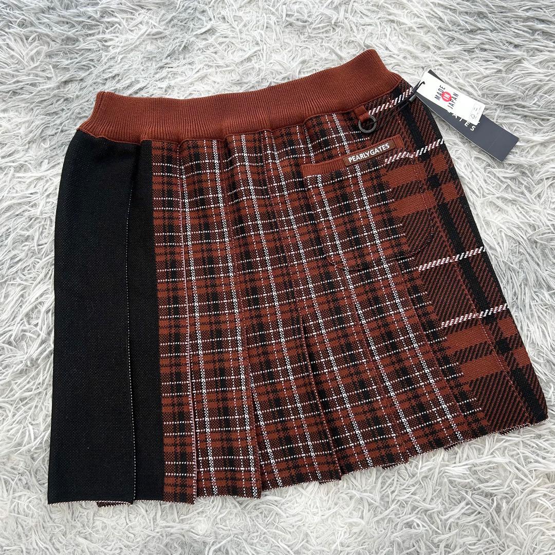 新品　パーリーゲイツ　セットアップ　モックネック　ニット　セーター　スカート　1