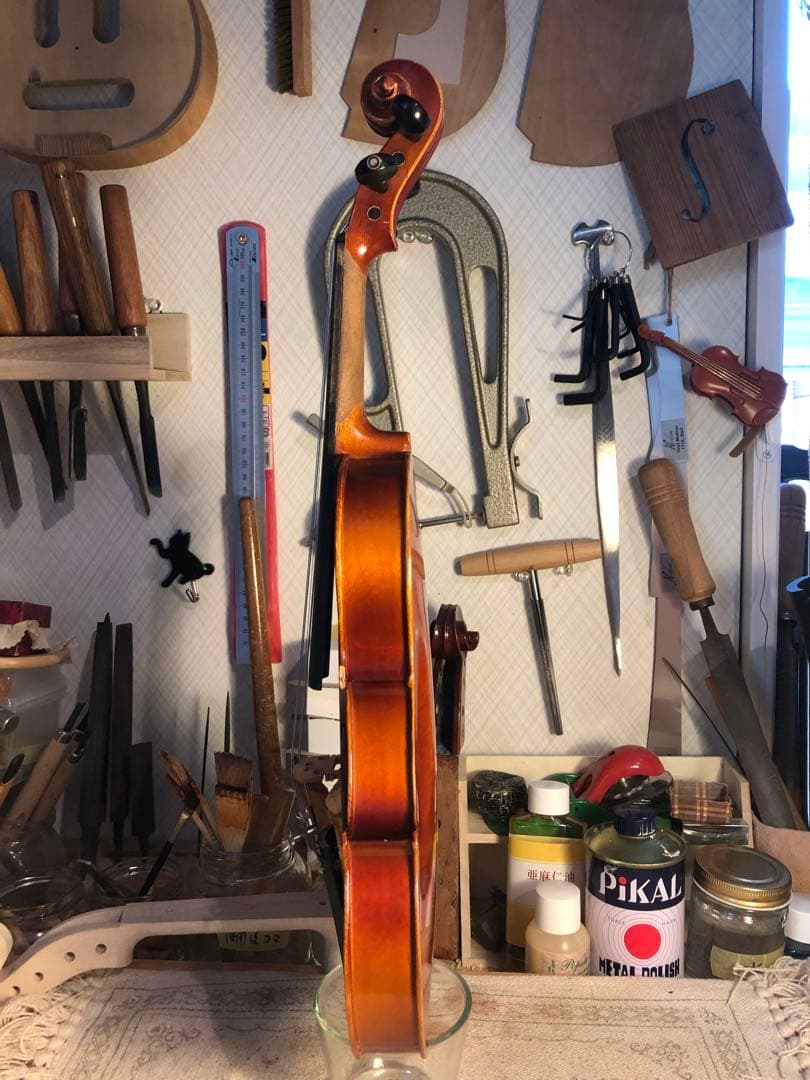 【訳あり特価.駒&魂柱調整済】鈴木分数バイオリンNo200 1/8 1980