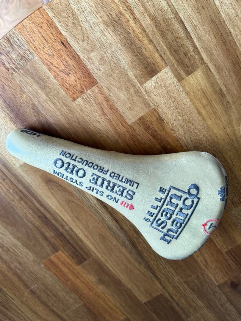 san marco サドル Vintage レザー 刺繍 イタリア製