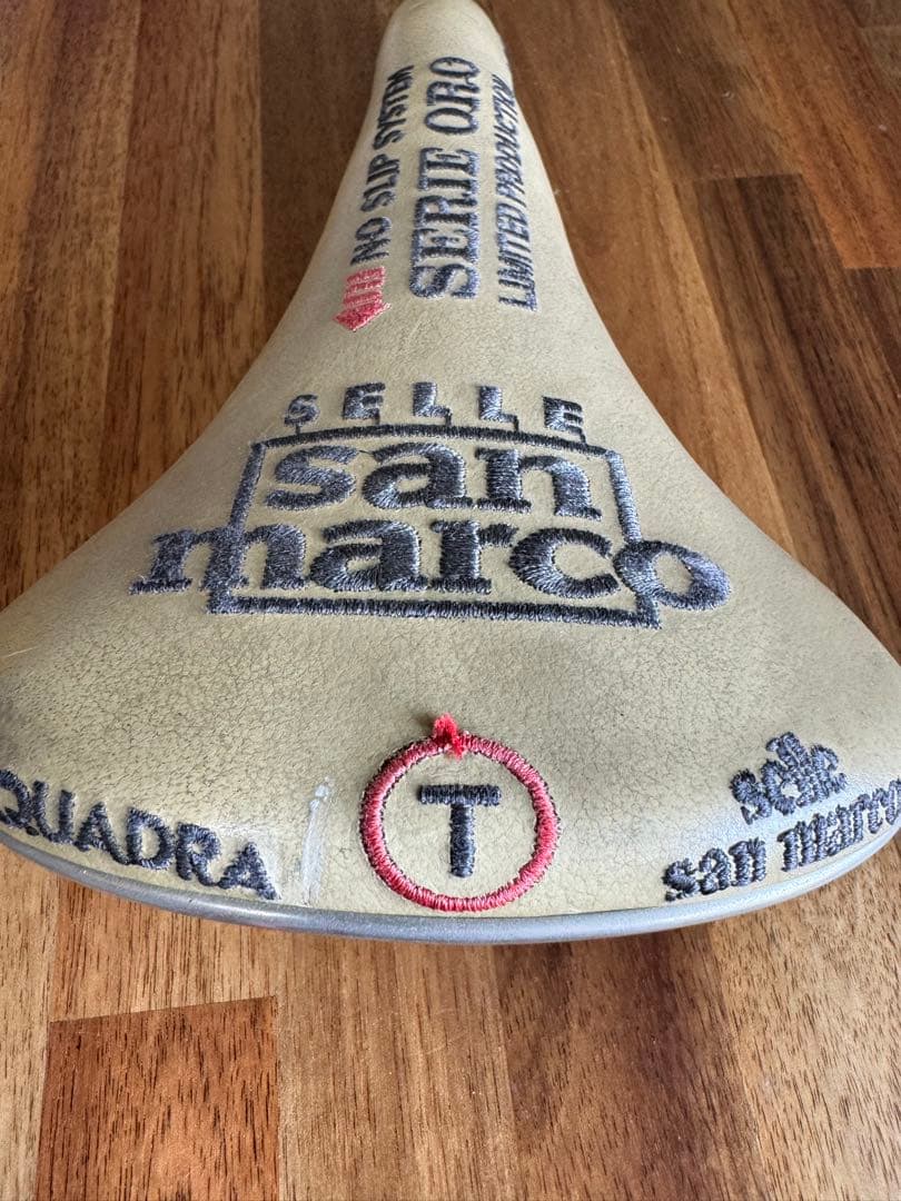 san marco サドル Vintage レザー 刺繍 イタリア製