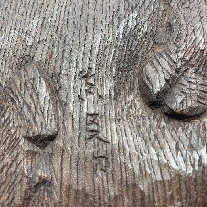 牛の木彫り 置物 アンティーク