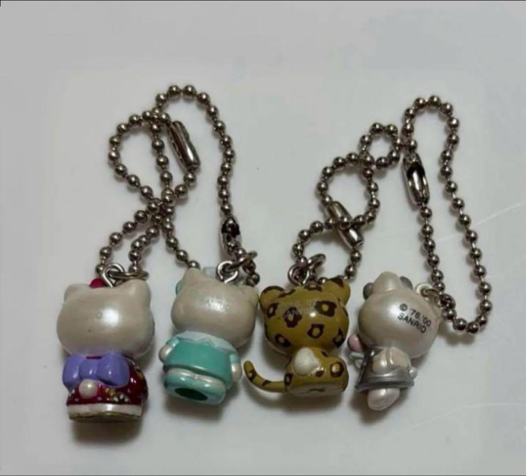 平成レトロハローキティポールチェーンストラップ4個