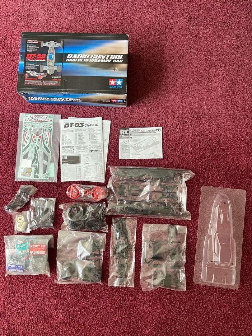 DT-03 レーシングファイターボディchassis black edition