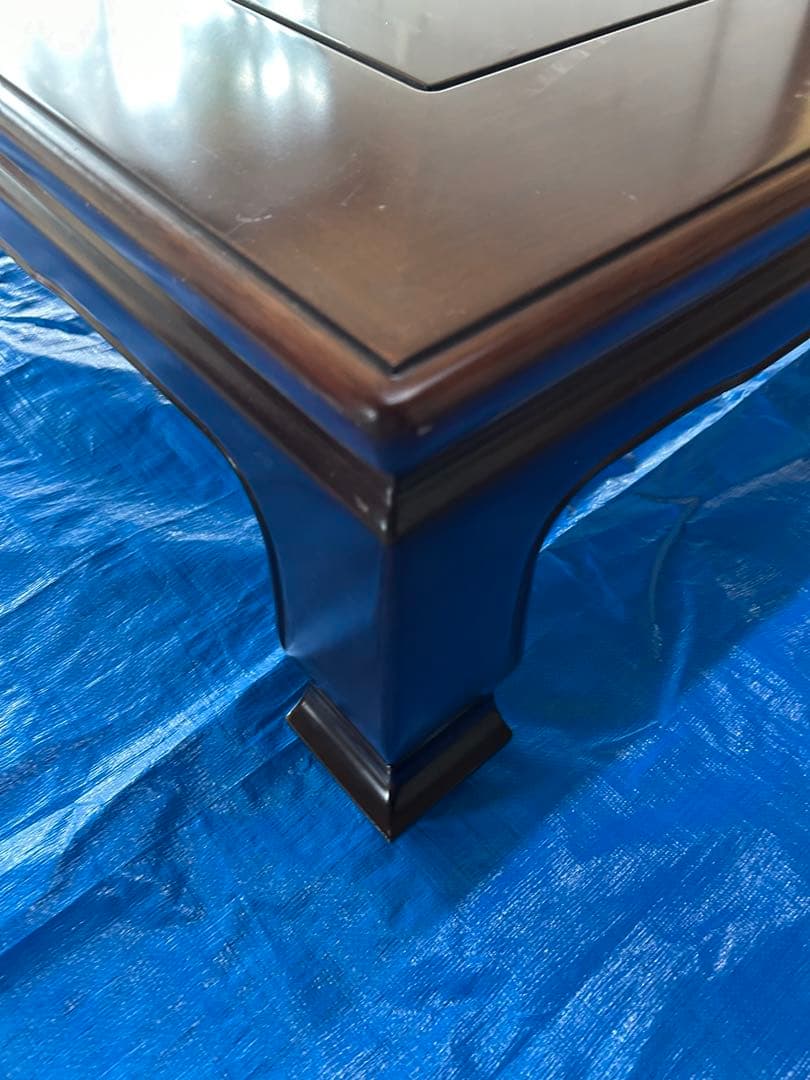 カリモク　アンティークテーブル　ダークブラウン 大きめテーブル