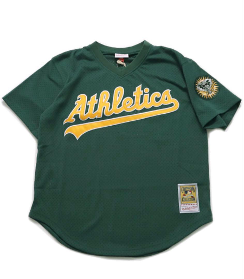 ミッチェルアンドネス アスレチックス リッキーヘンダーソン ゲームシャツ3XL