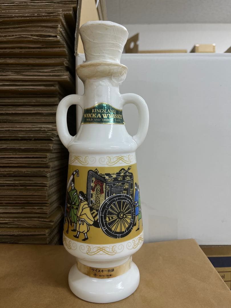 ニッカ1994年製 陶器ウイスキー壺 騎馬デザイン720ml 43%