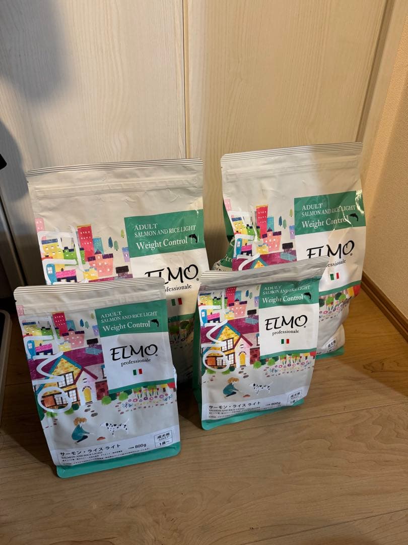 ELMO ドッグフードサーモンライスライト成犬用1歳〜3kg×2 800g×2