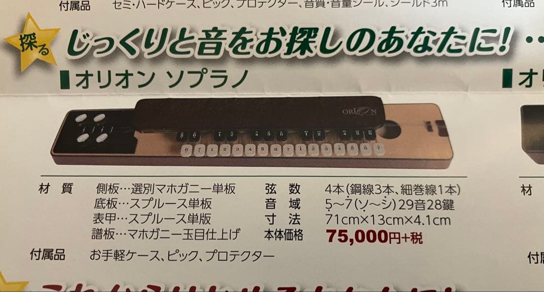 【即納】ライリッシュ 大正琴 オリオン/ORION ソプラノ ピックアップ内蔵