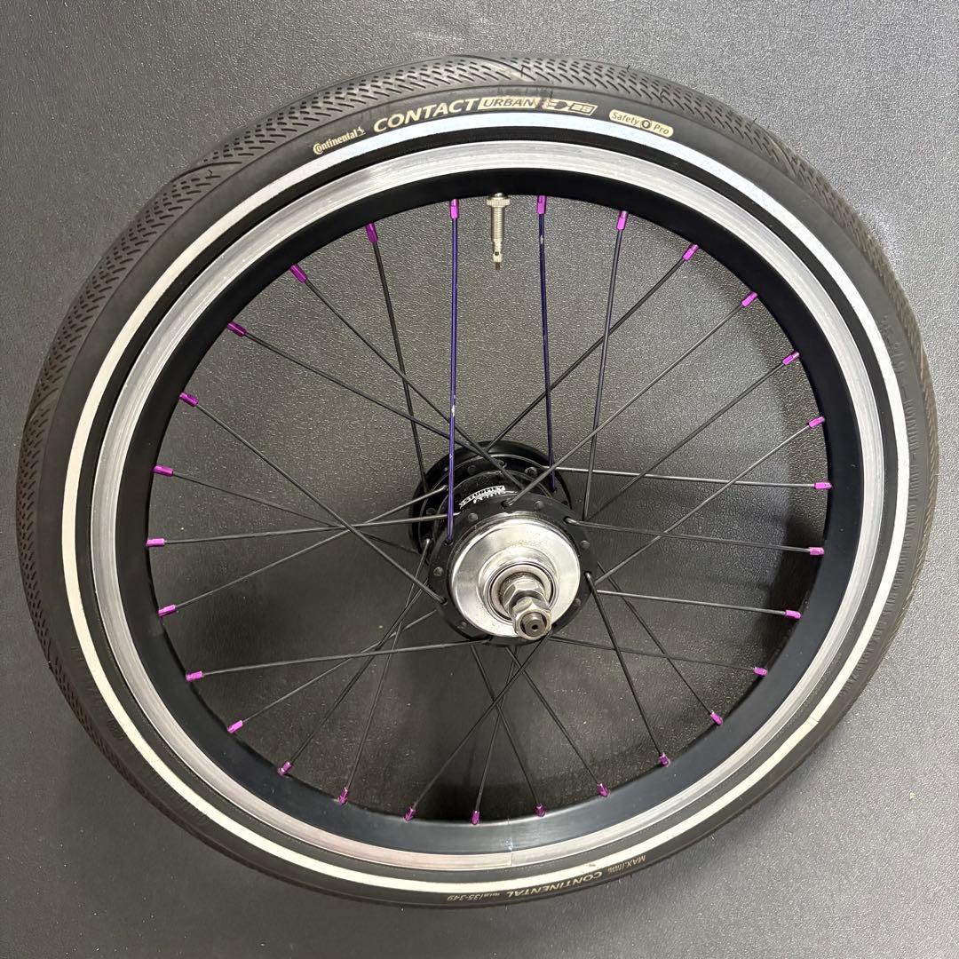 ブロンプトン純正6速ハブ＋手組みホイール＋16インチ用ホイールケース＋予備タイヤ