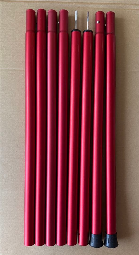 スノーピーク ウイングポール レッド 240 2本 ② USED