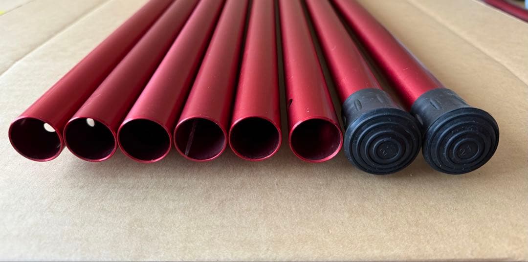 スノーピーク ウイングポール レッド 240 2本 ② USED