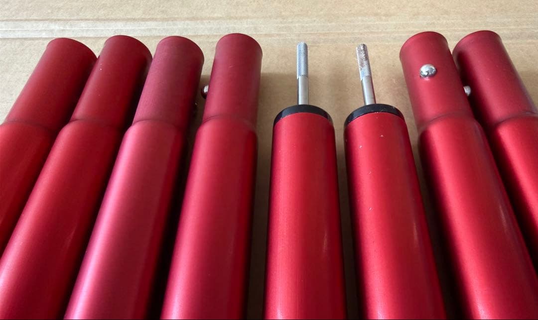 スノーピーク ウイングポール レッド 240 2本 ② USED