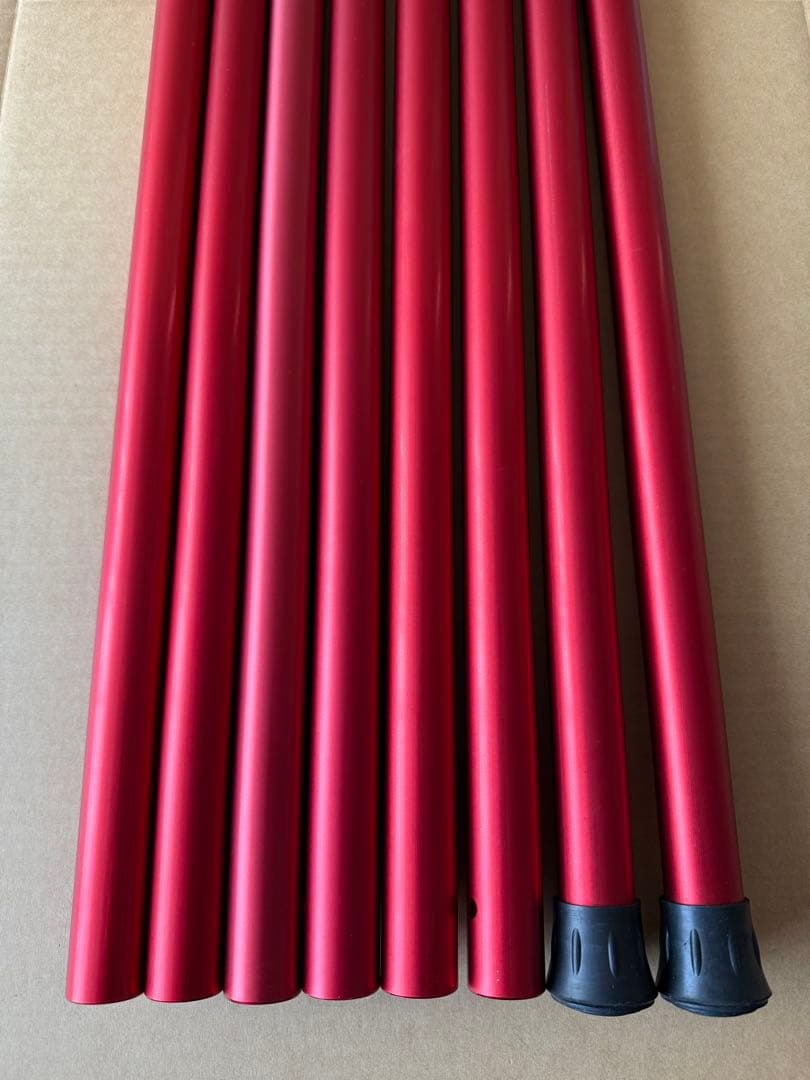 スノーピーク ウイングポール レッド 240 2本 ② USED