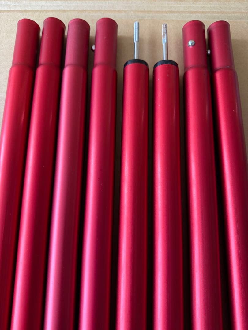 スノーピーク ウイングポール レッド 240 2本 ② USED