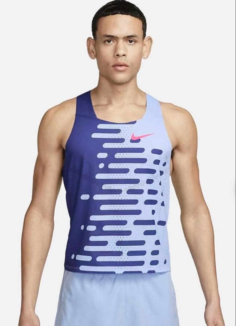 【美品】Nikeナイキ シングレット エアロスイフトタンクトップ XL 青水色