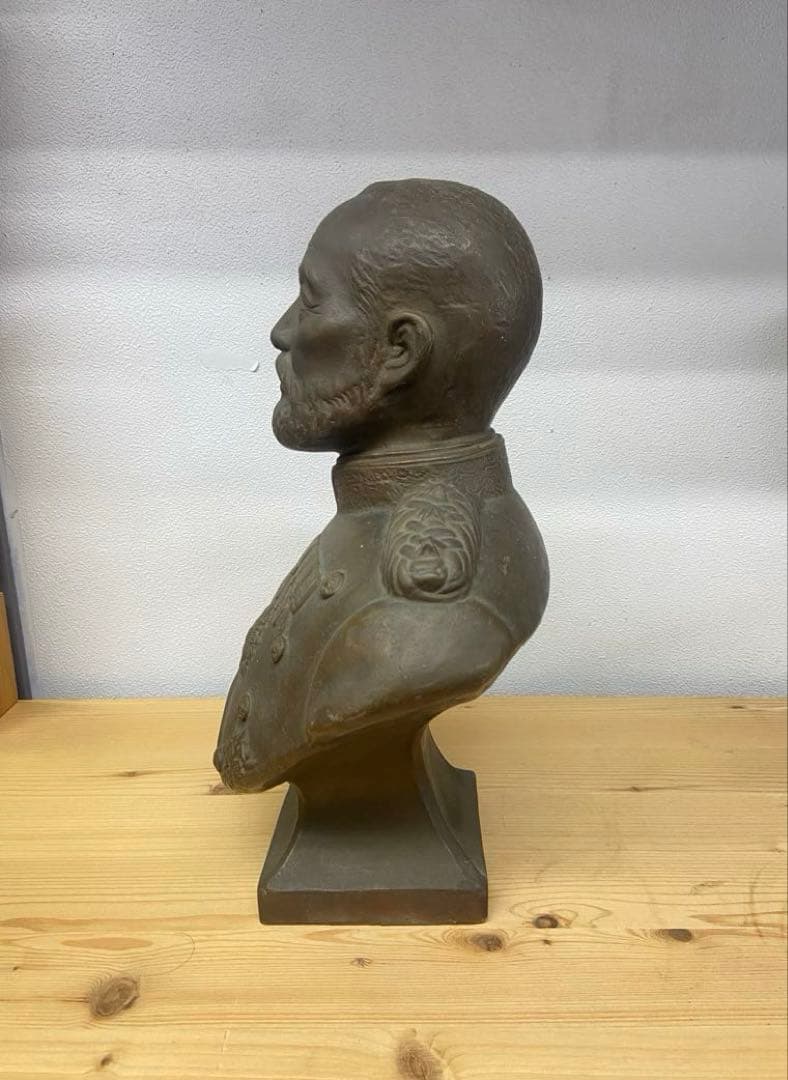 乃木希典 乃木大将 モチーフ 胸像 ブロンズ風 置物 オブジェ レトロ