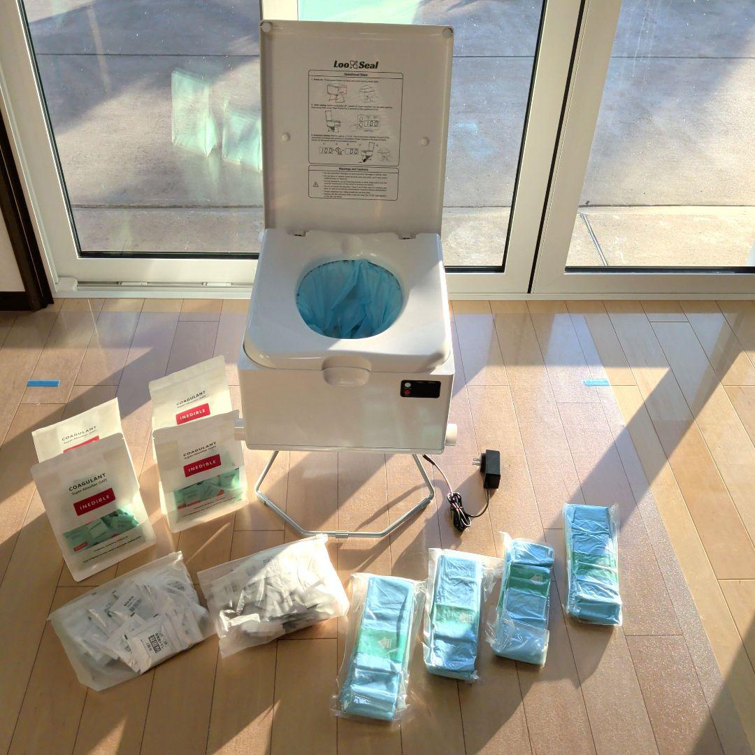 【今週限定セール】ポータブル式トイレ★自動ラップ式トイレ ルーシール ラップポン