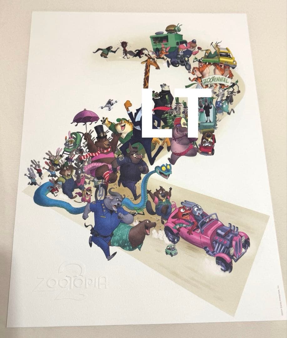 ズートピア2 D23 expo リトグラフ　ポスター　ニック　パウバート