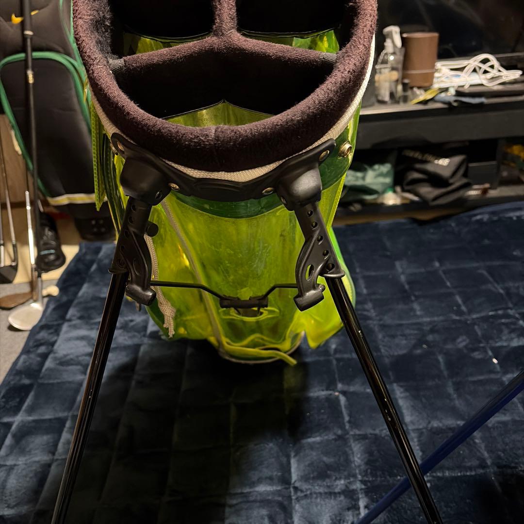 muta 透明黄緑スタンドゴルフバッグ