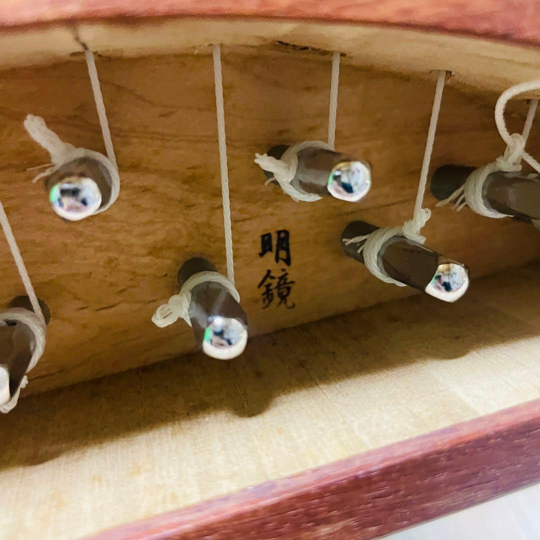 琴　文化箏 短琴　和楽器 弦楽器　明鏡